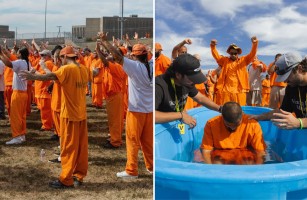 Mais de 100 presos se rendem a Jesus e 49 são batizados nos EUA