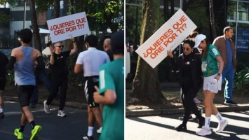 Cristãos evangelizam mais de mil corredores durante maratona no México